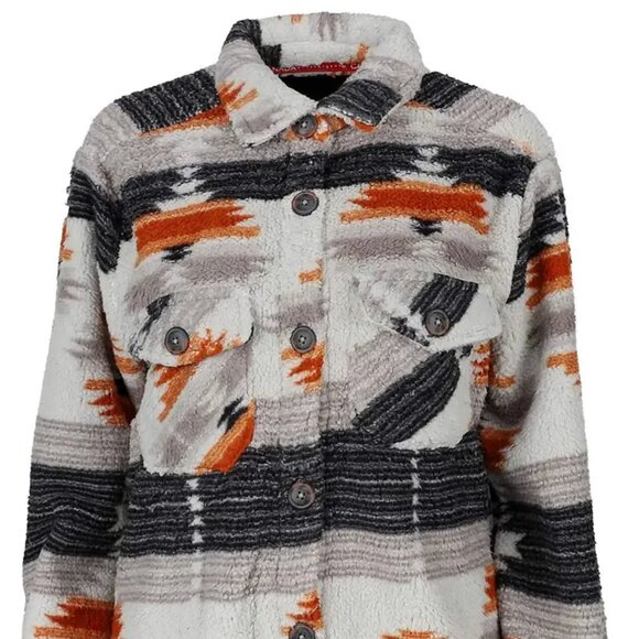 Aztec Printed Sherpa Shacket - Picture 1 of 6